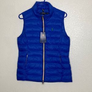 POLO Ralph Lauren Women’s Blue Puffer Vest Size M NWT